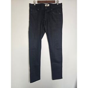 Minimalist Naked & Famous Super Guy Jeans Mens 33 Black Pwr Stretch Slim 013010